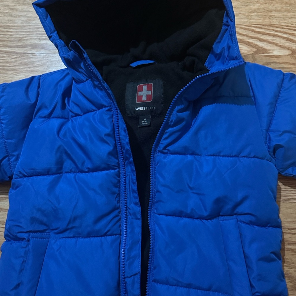 Swiss Tech Kids Vibrant Blue Puffer Coat